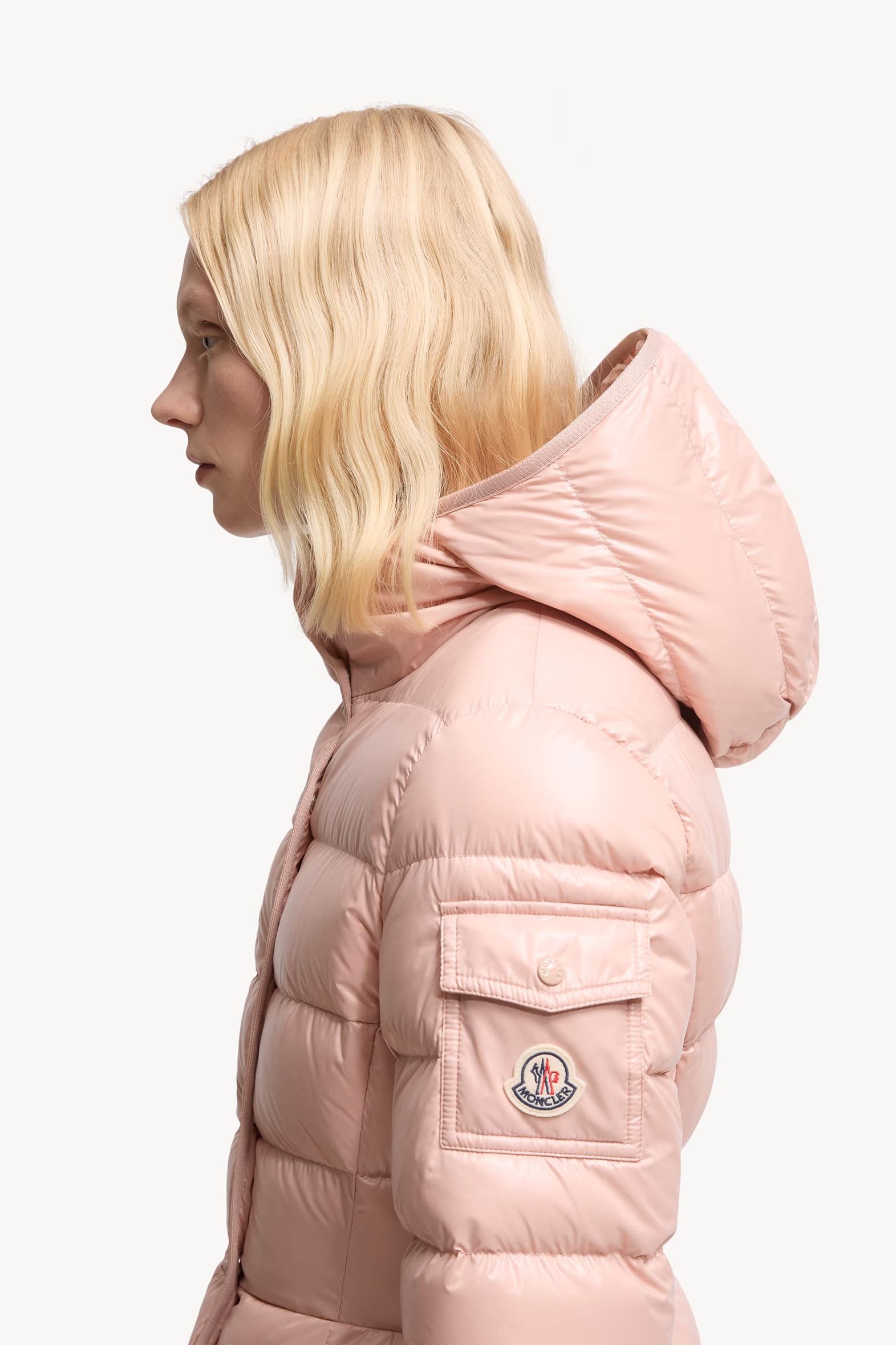 Barante Hooded Short Down Jacket Women Pink Moncler 4